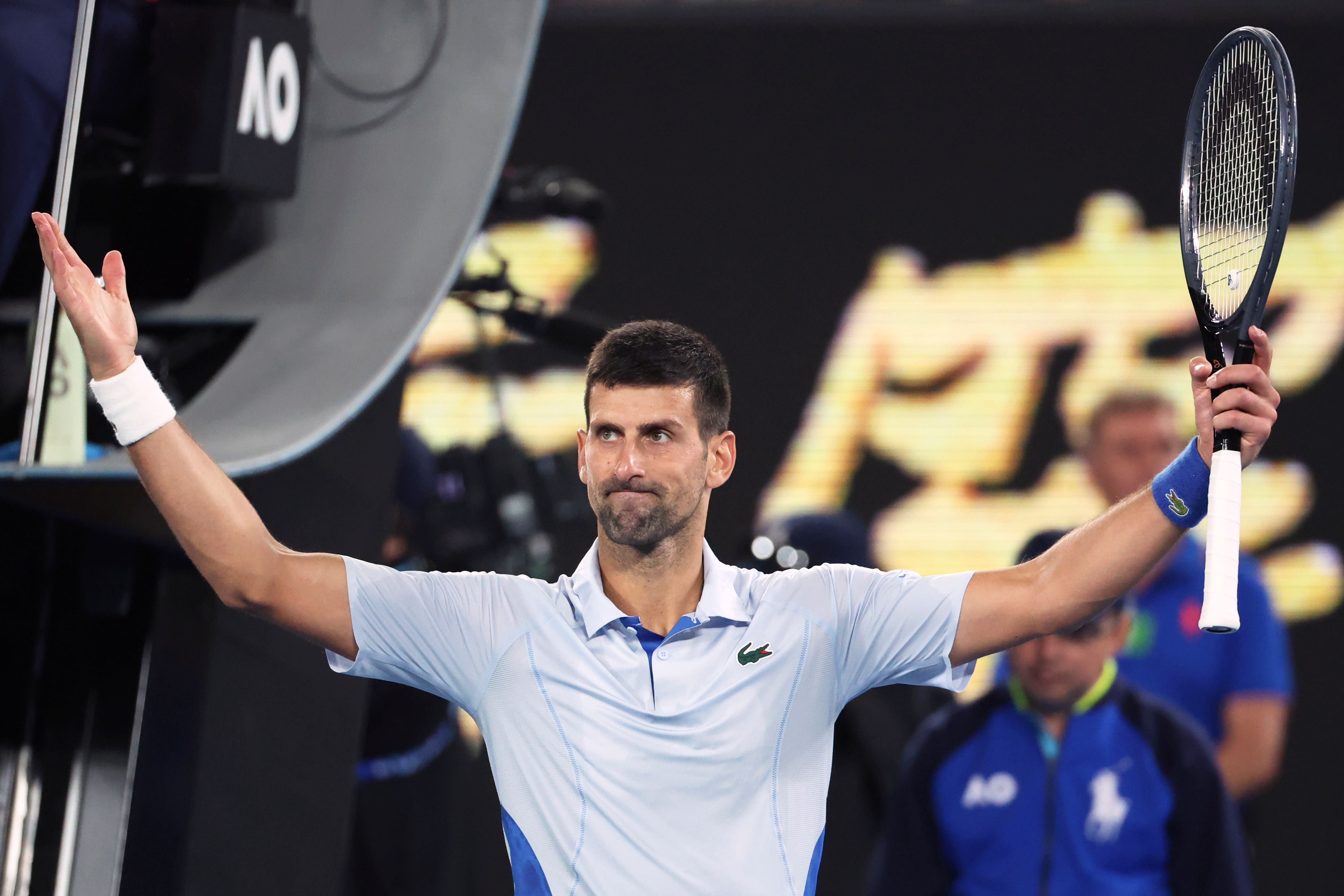 Novak Djokovic won the first 13 games against Adrian Mannarino