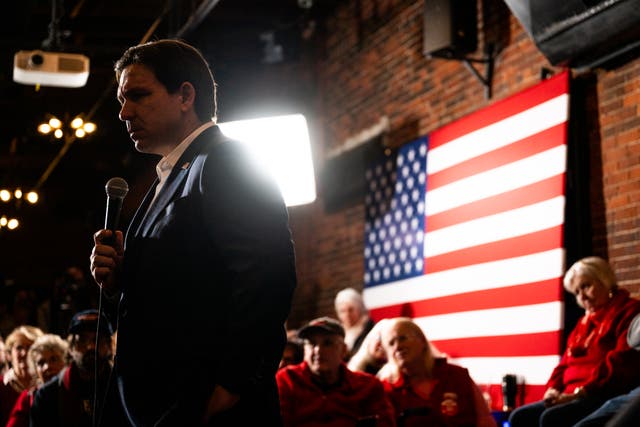 <p>New Hampshire polls place Ron DeSantis in third place with single digits just days ahead of the state’s Republican primary</p>