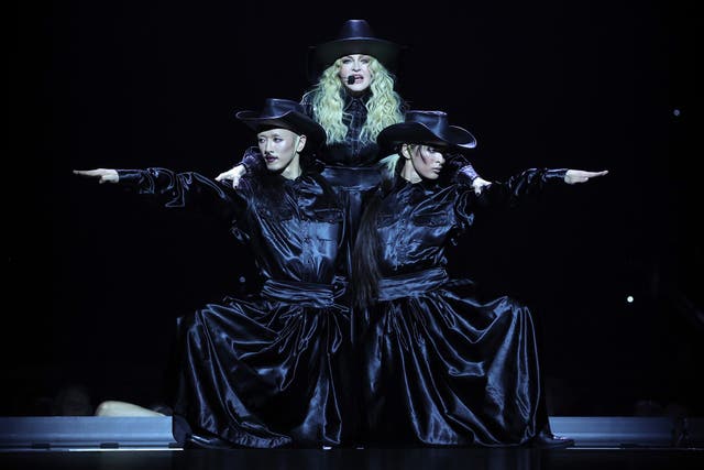 <p>As Madonna had come on stage over half an hour late, fans who lived out of London had to miss half of her show to catch their last trains home </p>