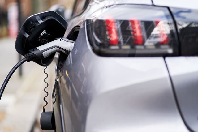 <p>An electric car recharging (stock image) </p>