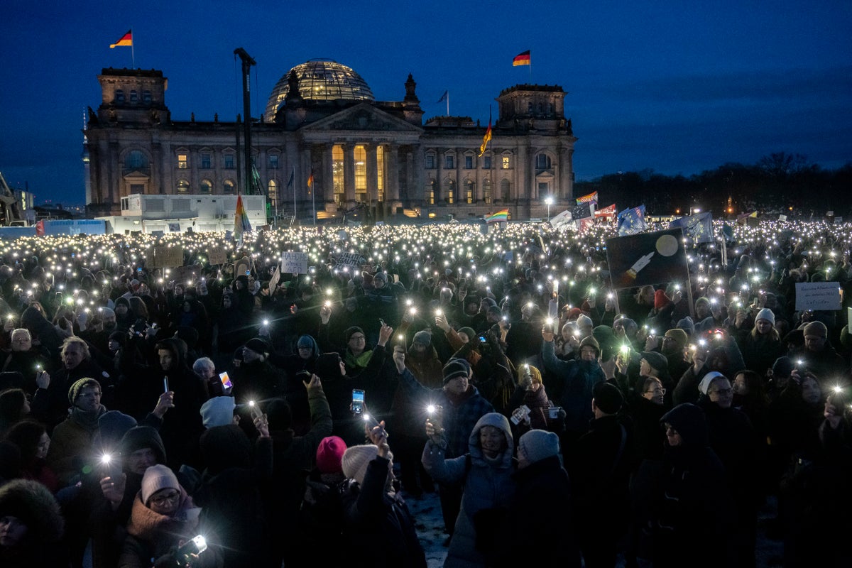 Protests against Germany's far right draw hundreds of thousands — in Munich, too many for safety