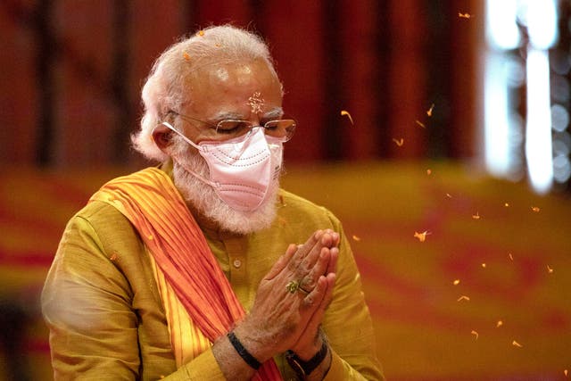<p>Indian PM Modi will be inaugurating the temple in Ayodhya, Uttar Pradesh </p>