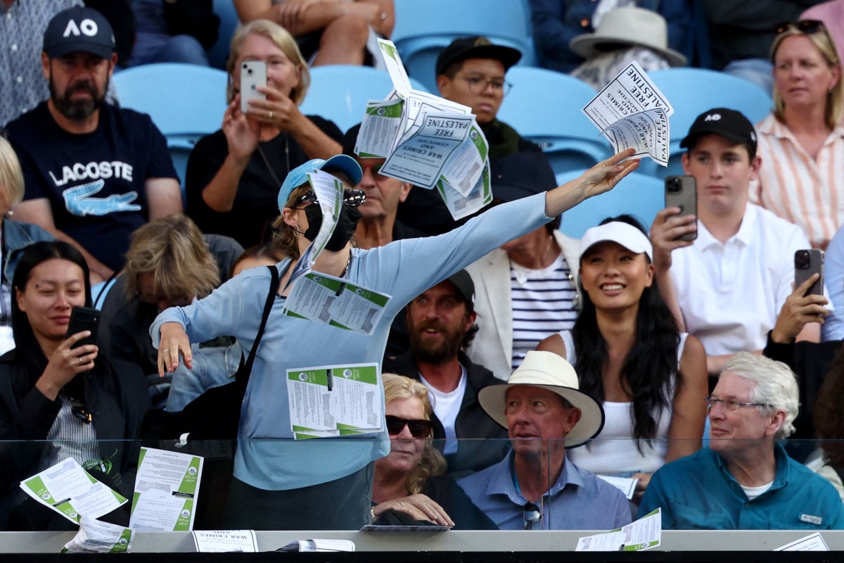 Australian Open protester halts Cameron Norie epic as ‘Free Palestine ...