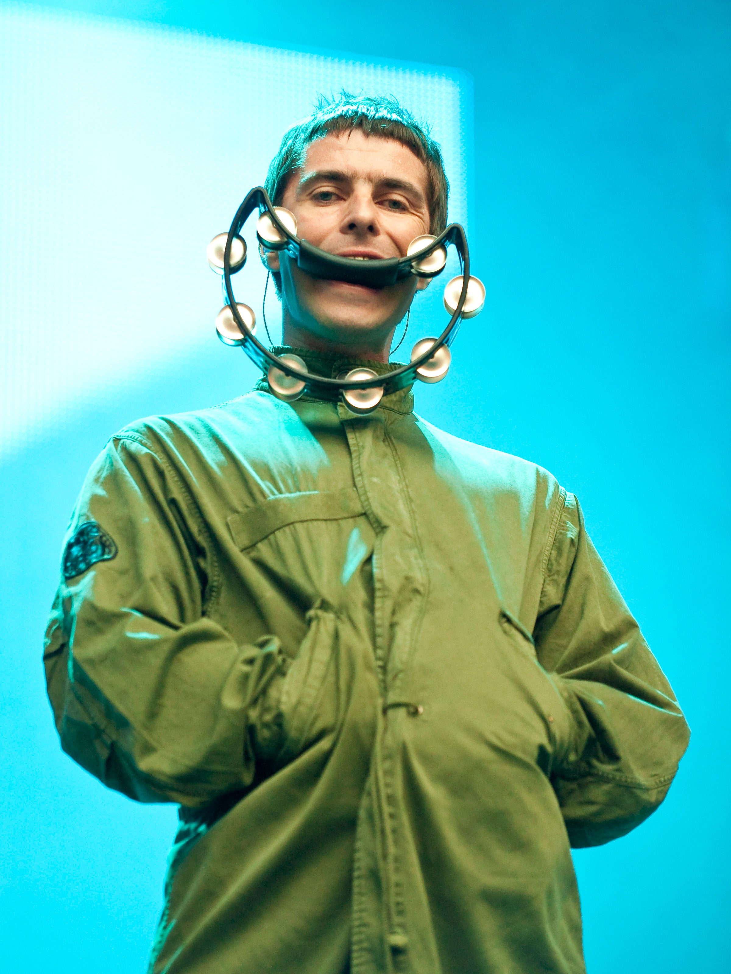 Neil Lupin’s shot of Liam Gallagher performing with Oasis at Wembley Stadium, 2009