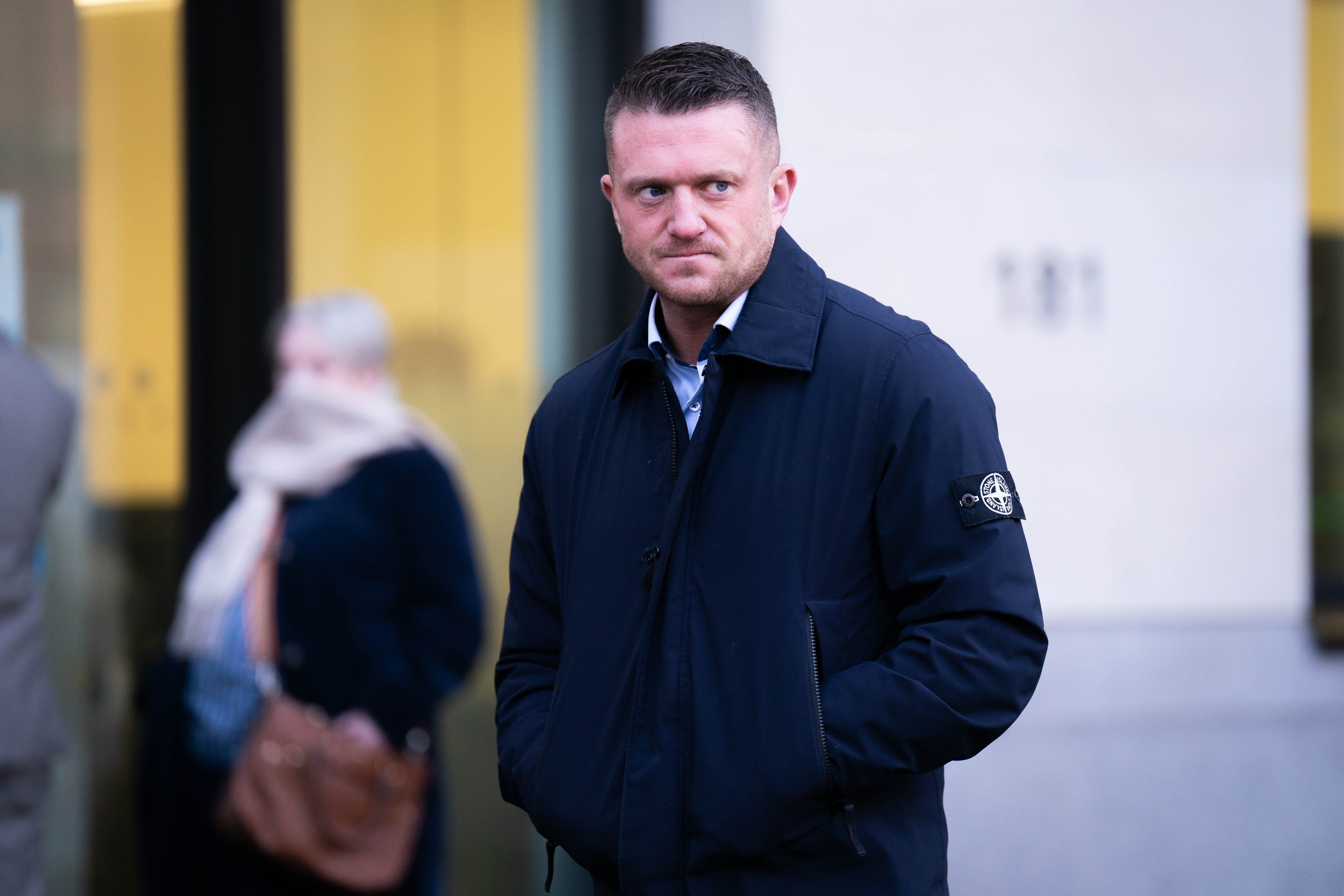 Tommy Robinson, 40, whose real name is Stephen Yaxley Lennon