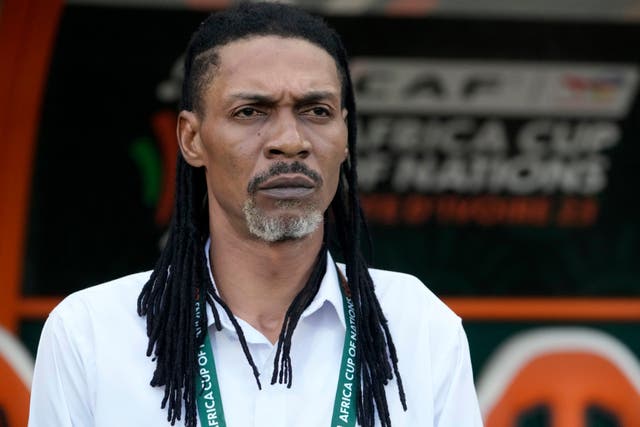 Rigobert Song’s Cameroon have taken just one point from their first two matches at the Africa Cup of Nations (Sunday Alamba/AP)