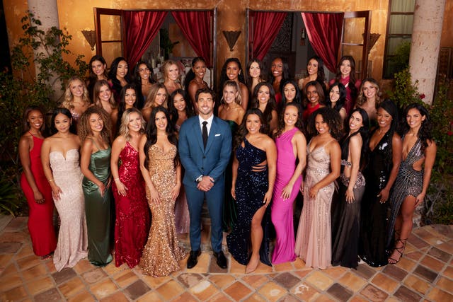 <p>Joey Graziadei and the cast of ‘The Bachelor’</p>