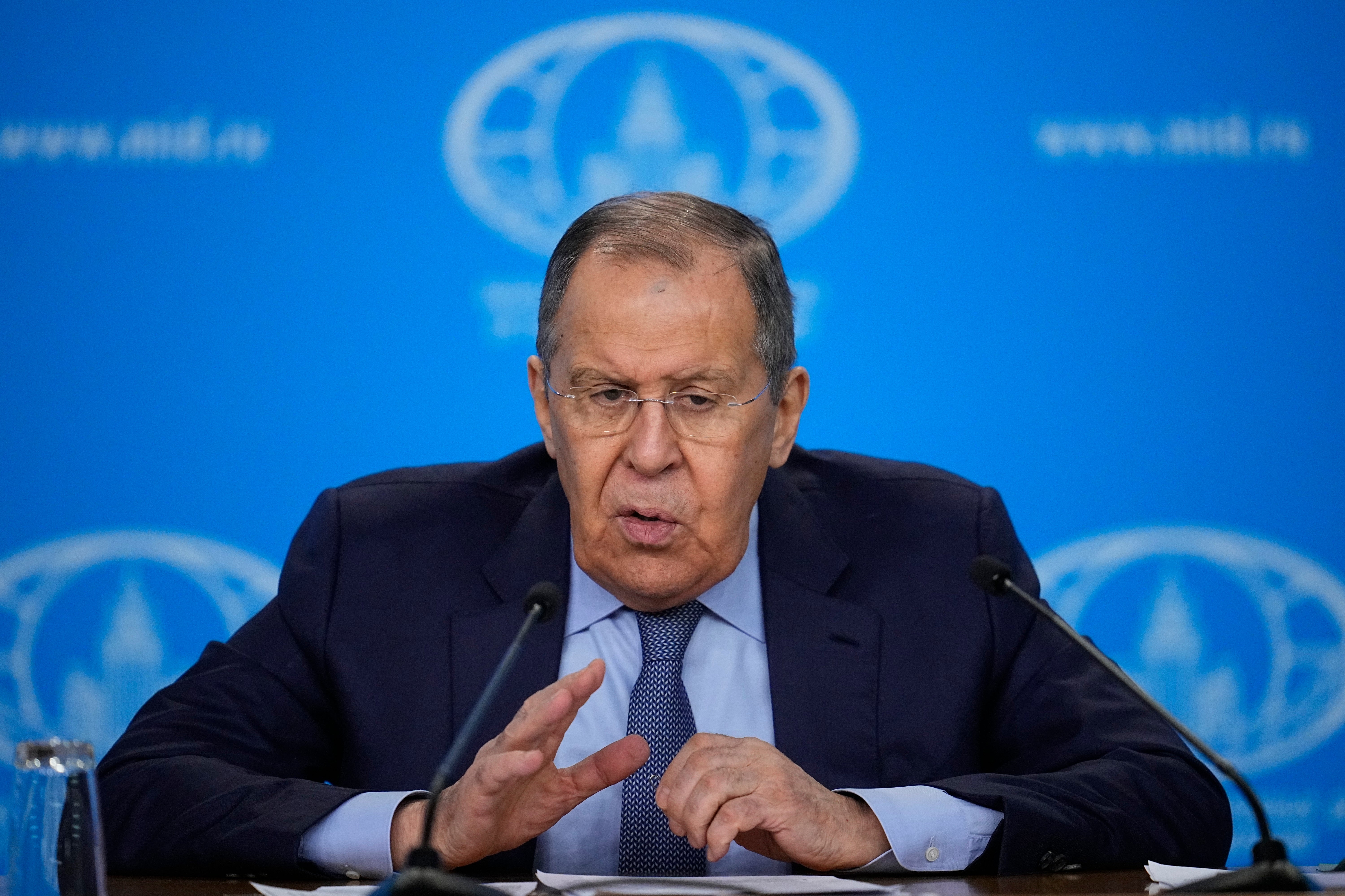 <p>Russian foreign minister Sergey Lavrov is set to hold a news conference at the United Nations</p>