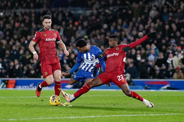 Brighton could not find a way past Wolves (Adam Davy/PA)