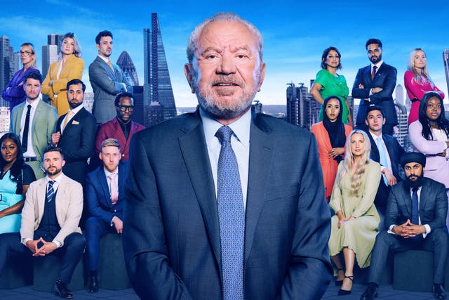<p>Lord Sugar and the Apprentice 2024 candidates</p>