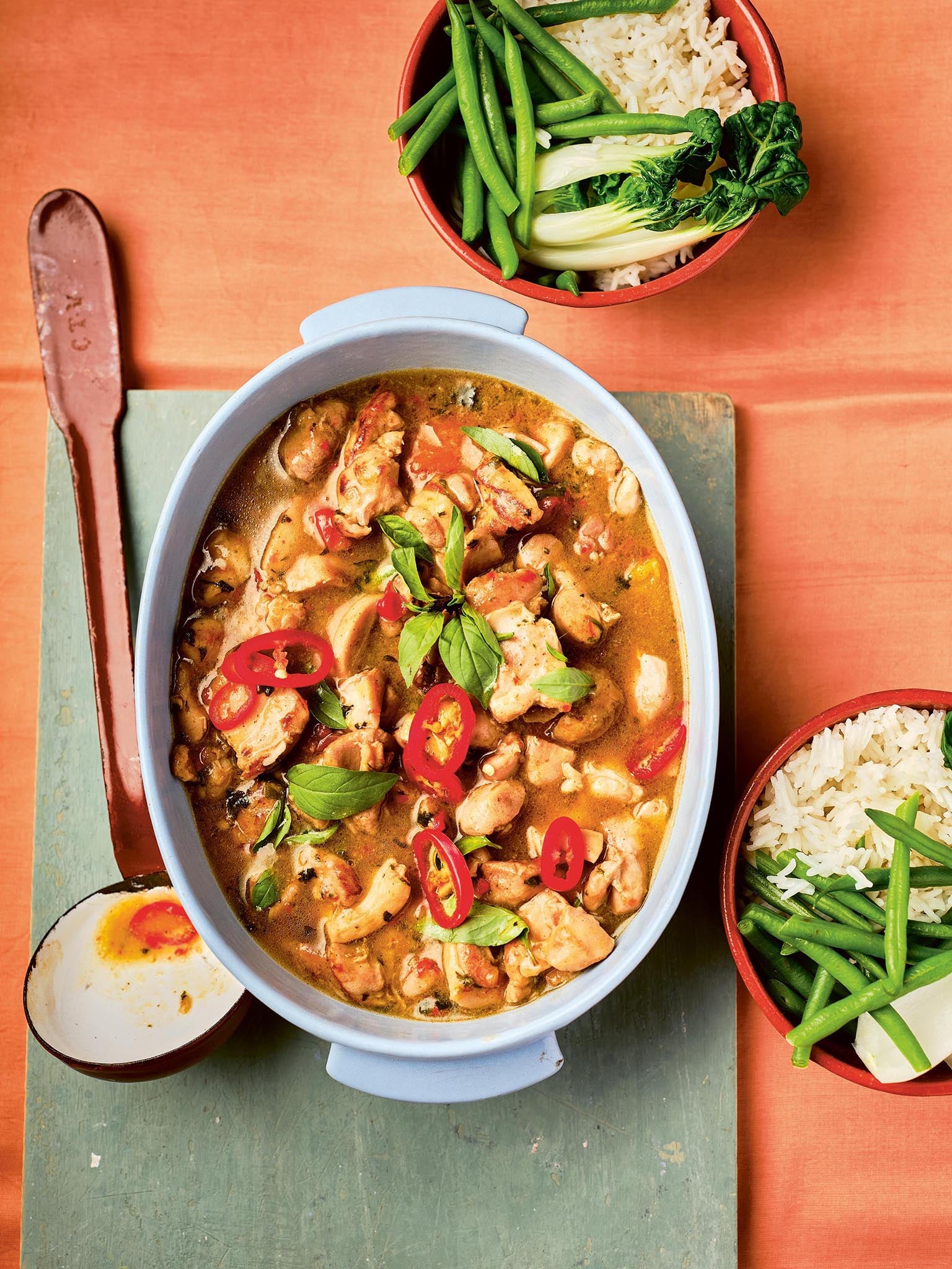 Fresh herbs and red chillies star in this flavourful Asian-inspired dish