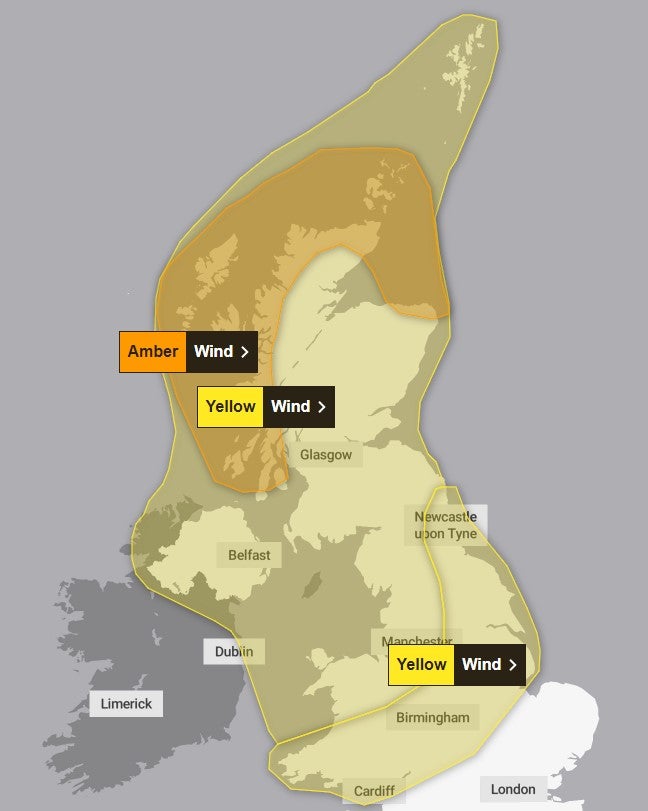 Weather warnings 24/01