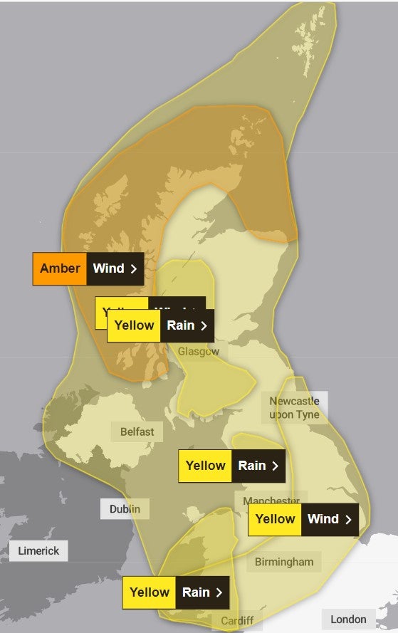 Weather warnings 23/01