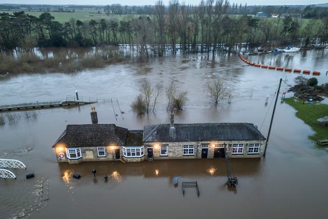 <p>Flooding in Yorkshire in January was among the wettest 18 months in England since records began </p>