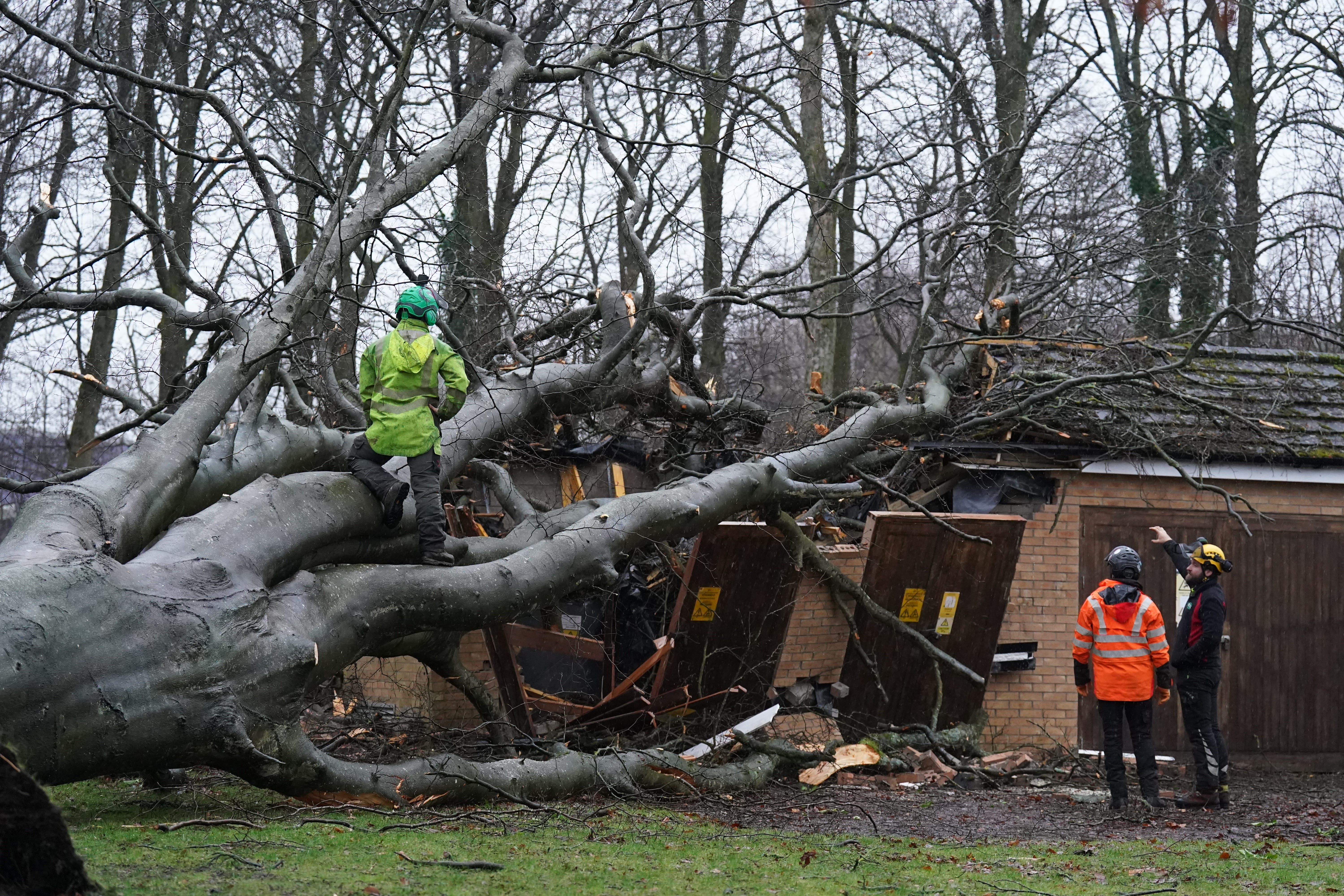 The UK is bracing for more wind and rain from Storm Jocelyn, with major disruption to transport services expected (Andrew Milligan/PA)