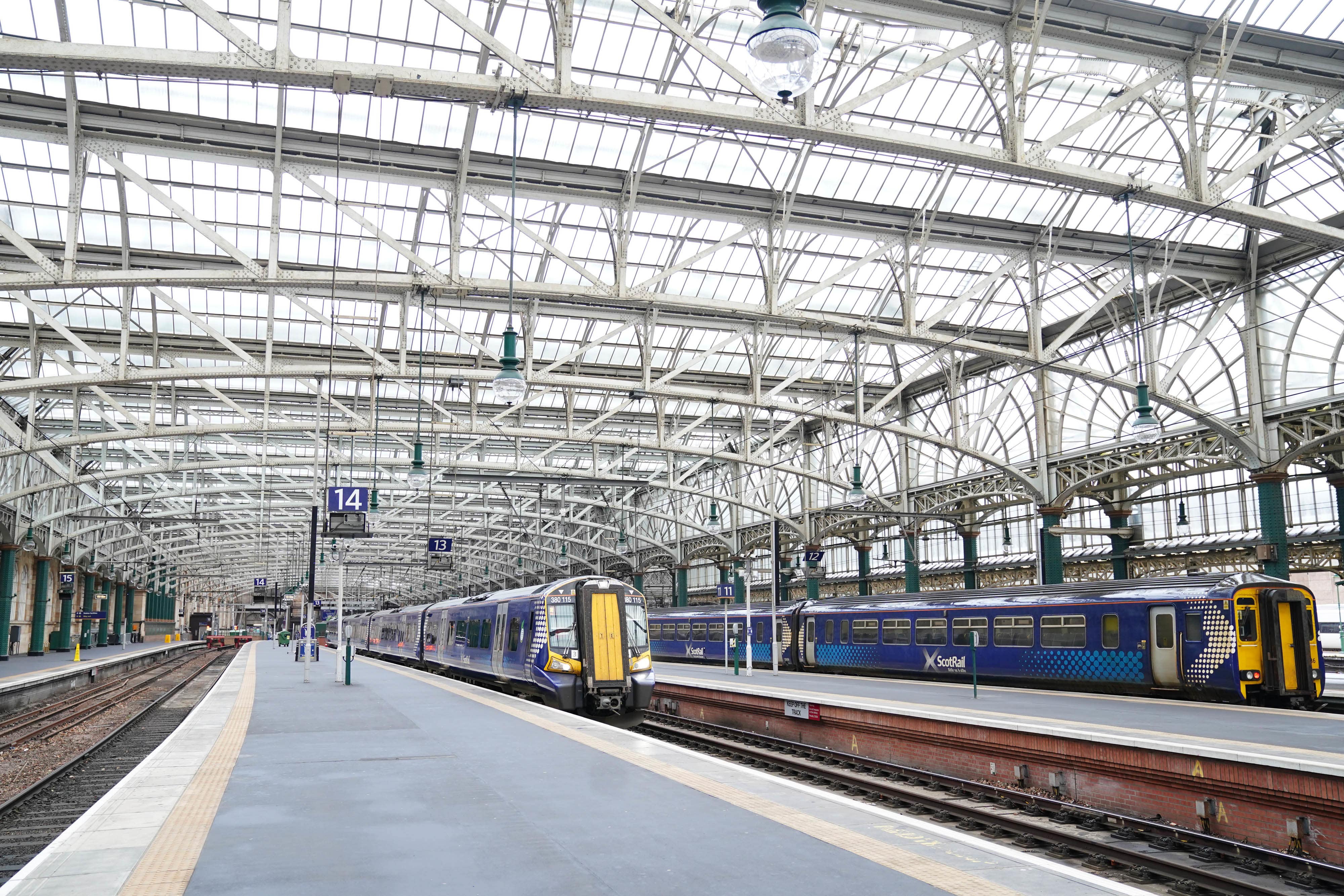 Travellers have been warned that rail services will stop running at about 7pm in Scotland (Jane Barlow/PA)