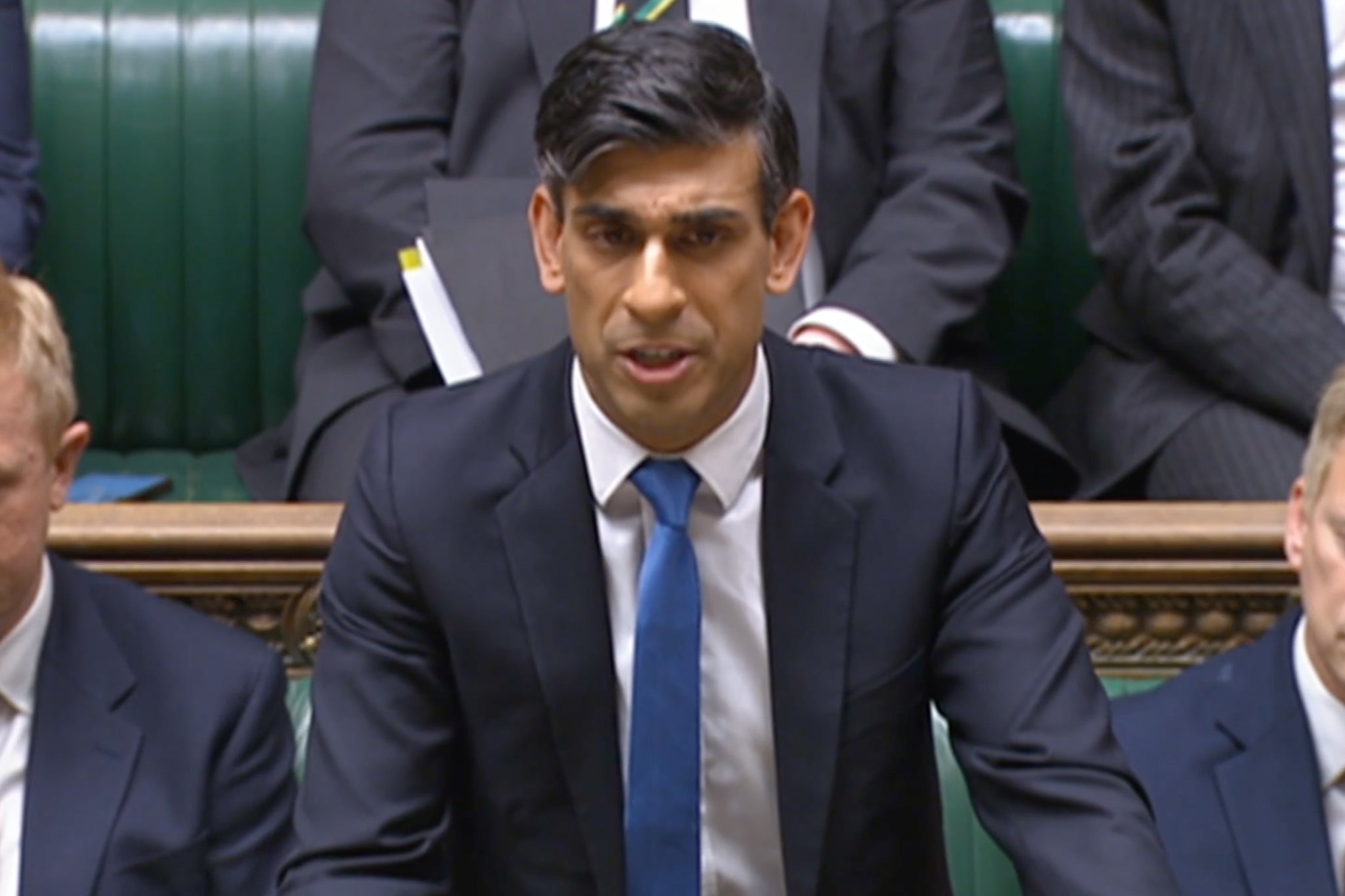 Prime Minister Rishi Sunak speaks in the House of Commons after the latest bombing in Yemen