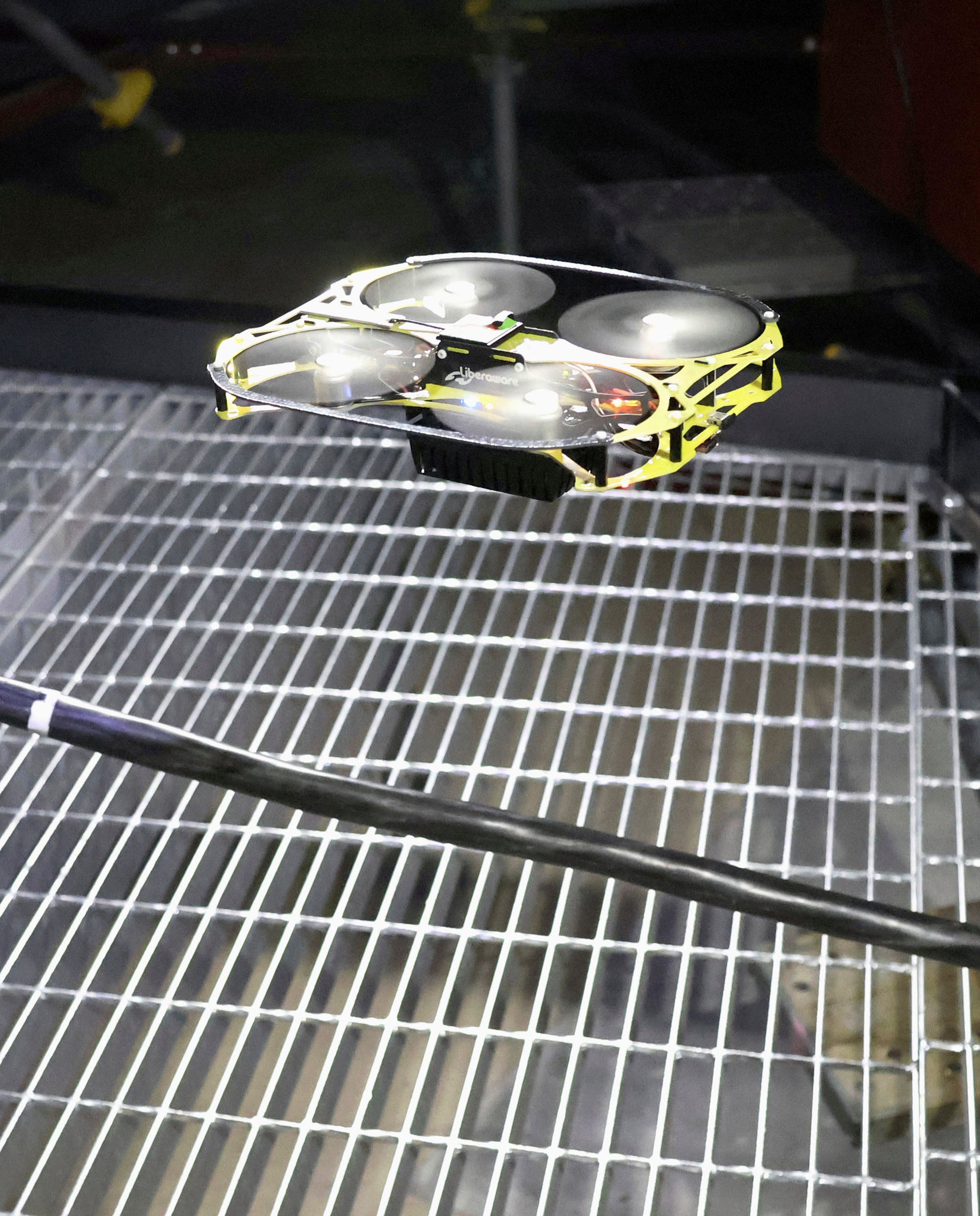 This photo shows a drone designed to probe at the crippled Fukushima Daiichi nuclear power plant