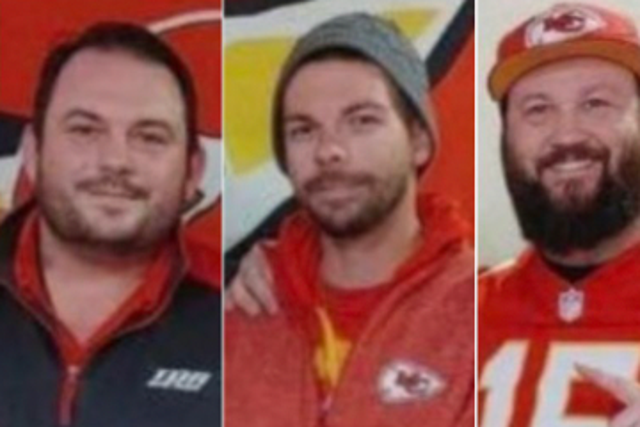 <p>Clayton McGeeney, David Harrington and Ricky Johnson were found dead outside a Kansas City home after a watch party </p>