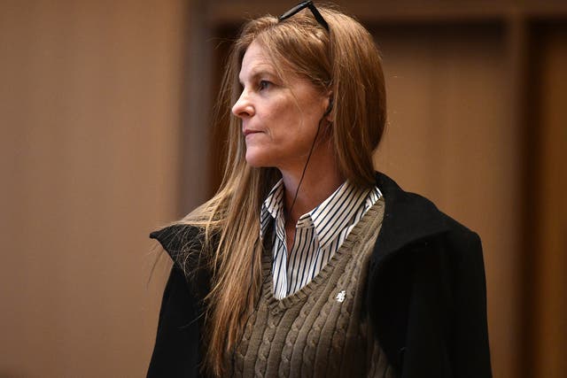 <p>Michelle Troconis in court </p>