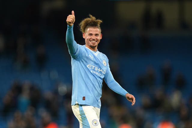 <p>Kalvin Phillips has played just 89 minutes in the Premier League for Manchester City this season </p>