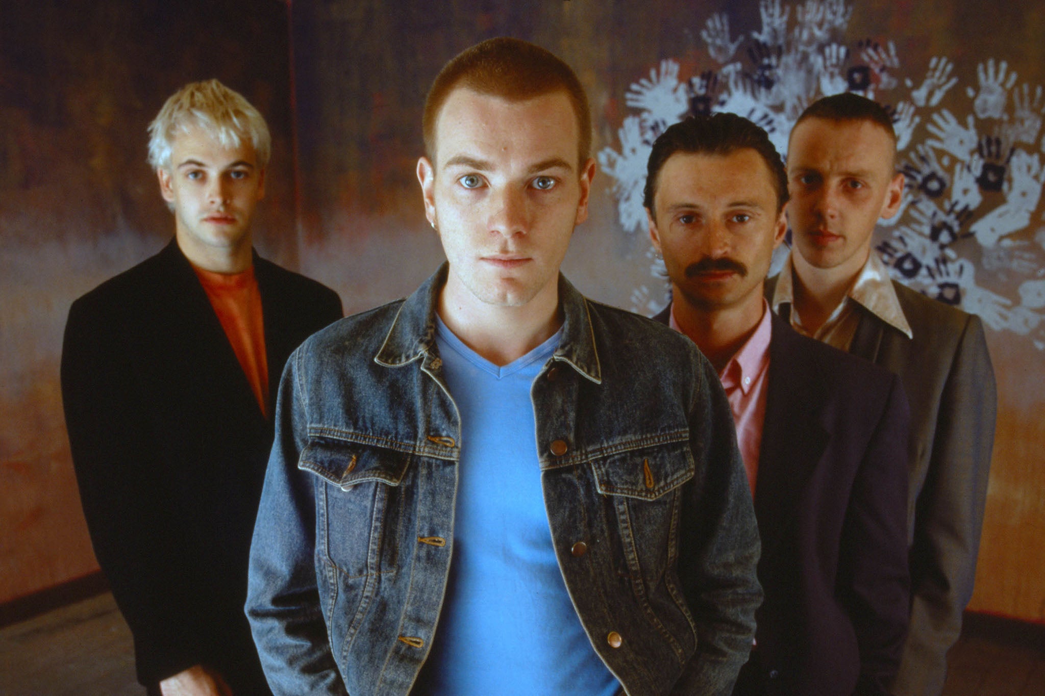 Jonny Lee Miller, Ewan McGregor, Robert Carlyle and Ewen Bremner in the film adaptation of Welsh’s ‘Trainspotting’