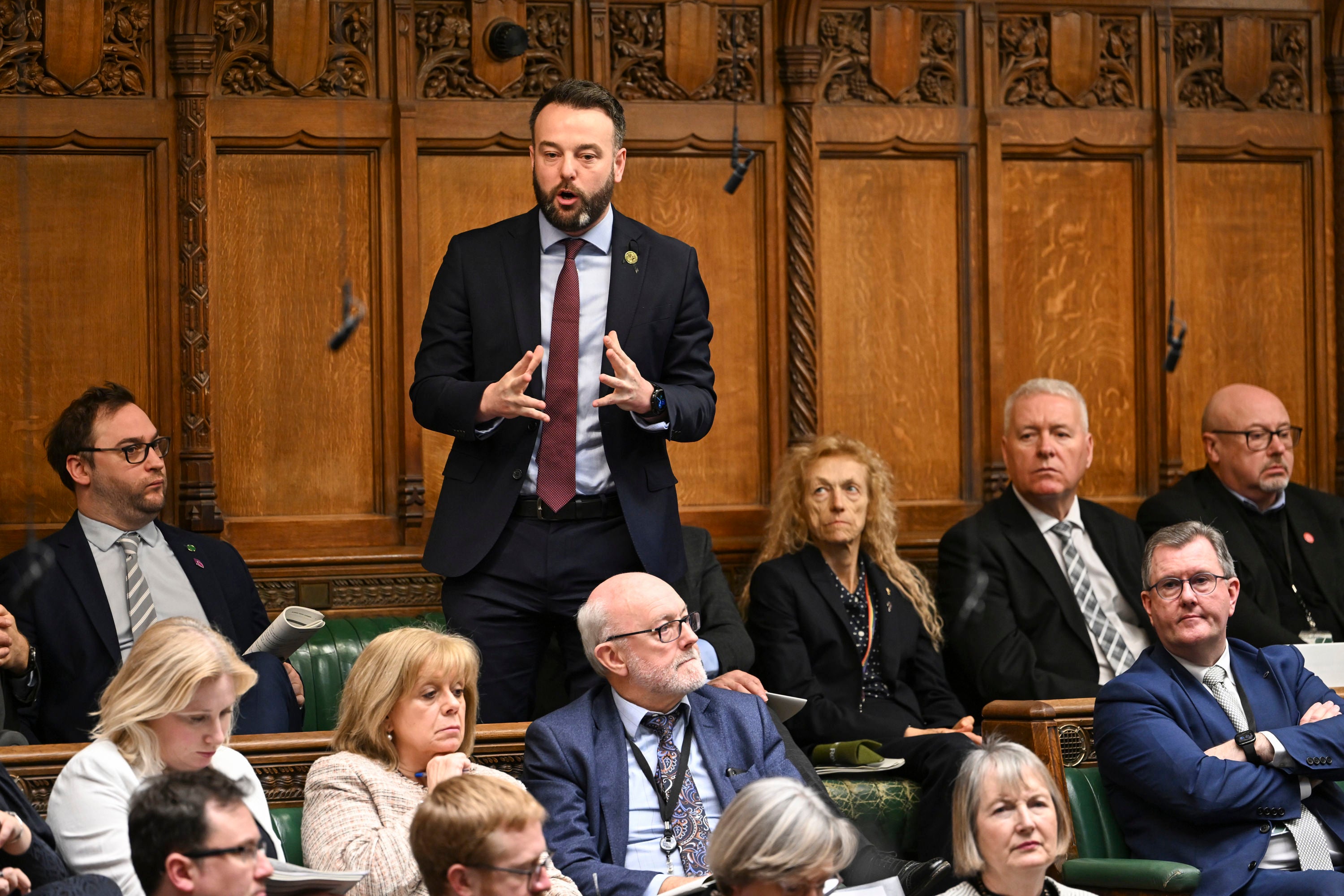 SDLP Leader Colm Eastwood speaking during Prime Minister's Questions in the House of Commons on Wednesday