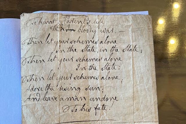 The manuscript was unearthed by Professor Gerard Carruthers (Martin Shields/The University of Glasgow/Robert Burns Studies/PA)