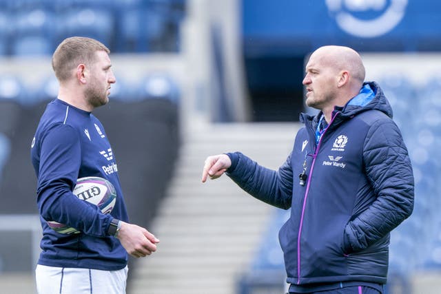 Finn Russell, left, was named Scotland co-captain by Gregor Townsend on Sunday (Jane Barlow/PA)