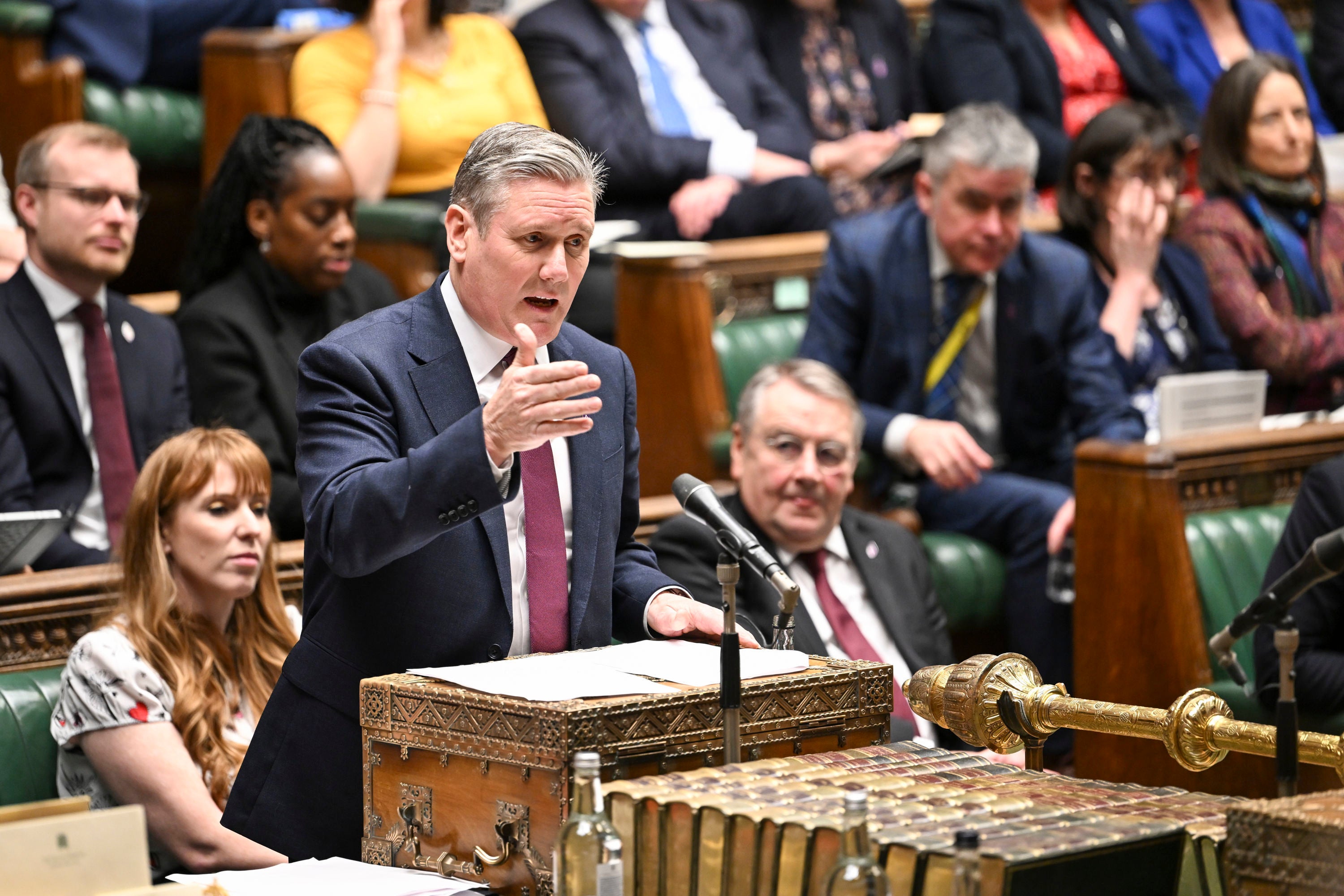 Labour Party leader Sir Keir Starmer speaking during Prime Minister's Questions in the House of Commons on Wednesday