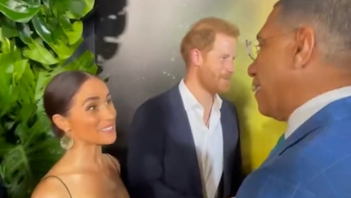 Harry and Meghan make surprise appearance at Bob Marley biopic premiere in Jamaica