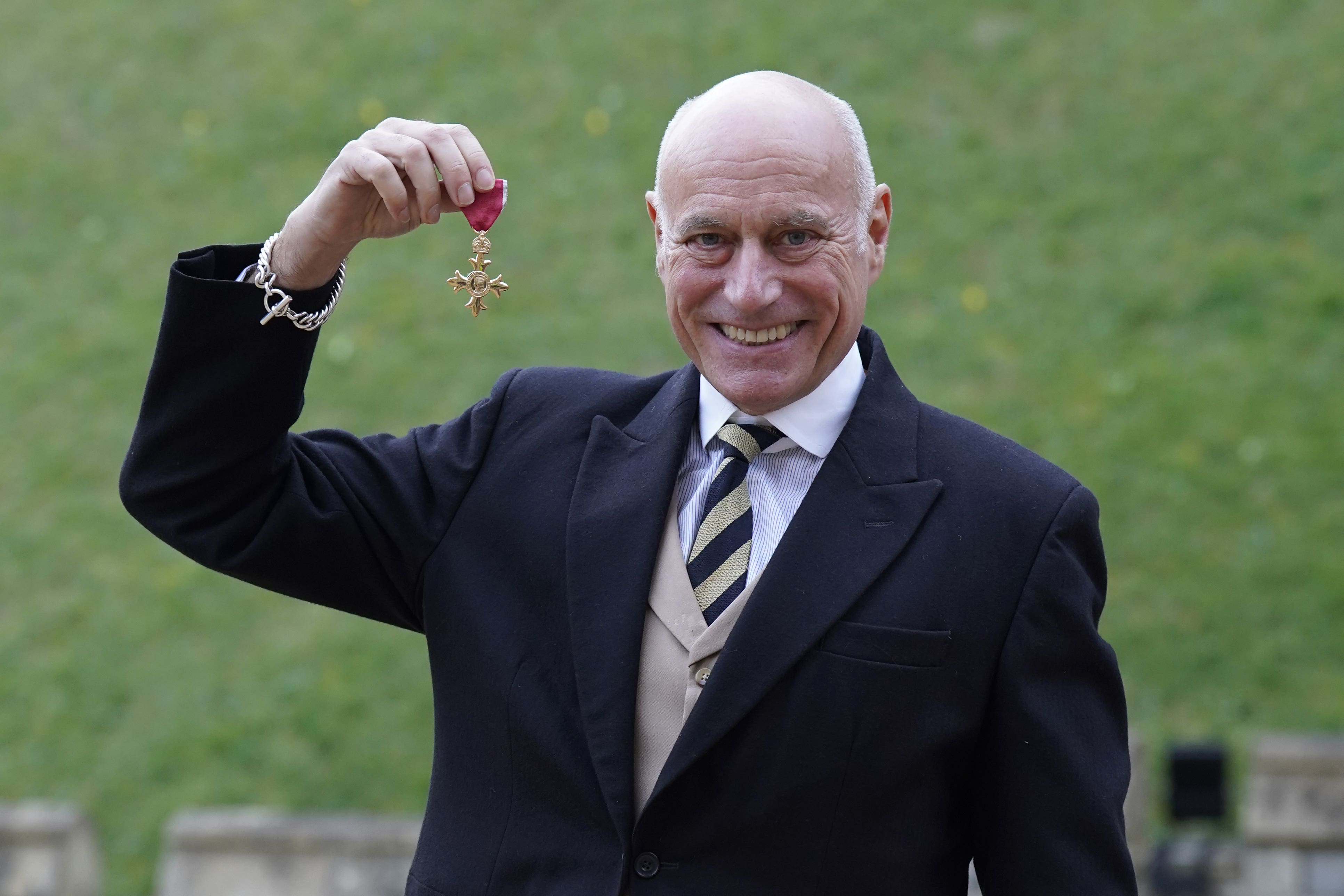 Simon Daglish after being made an Officer of the Order of the British Empire by the Princess Royal during an investiture ceremony at Windsor Castle (Andrew Matthews/PA)