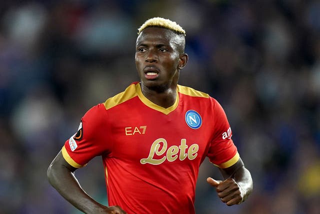 Could Napoli’s Victor Osimhen be set to join a Premier League team before the transfer deadline? (Mike Egerton/PA)