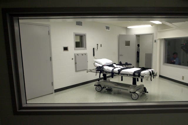 <p>Alabama's lethal injection chamber at Holman Correctional Facility</p>