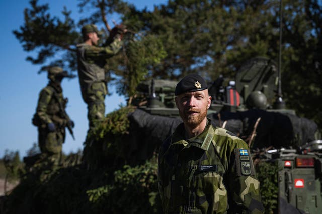 <p>Commander Magnus Frykvall of the P18 Gotland regiment in Sweden </p>