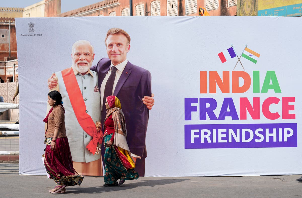 French President Macron arrives in India, where he'll be chief guest at National Day celebrations