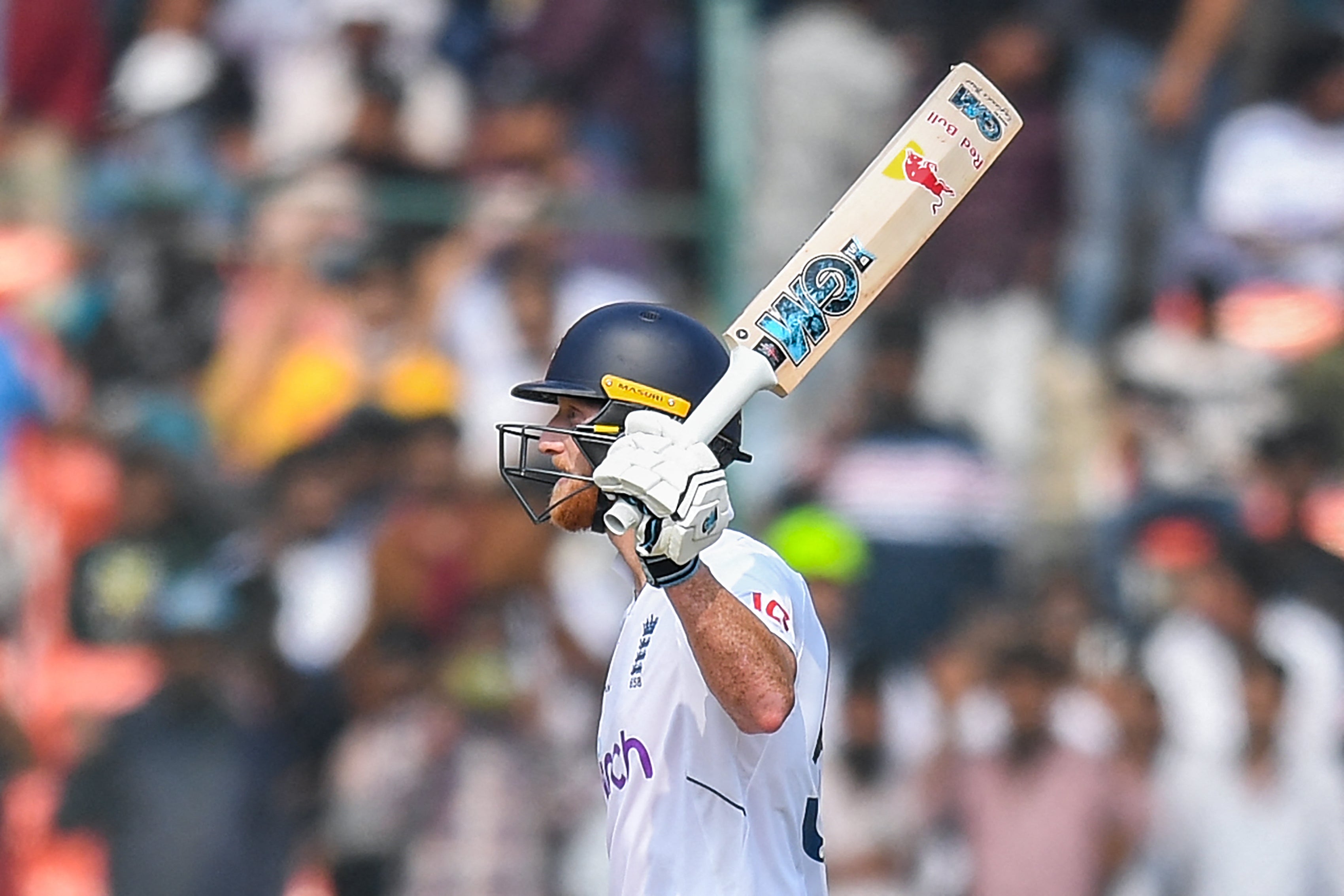 Ben Stokes scored 70 runs as England put on 246 in the first innings against India in Hyderabad