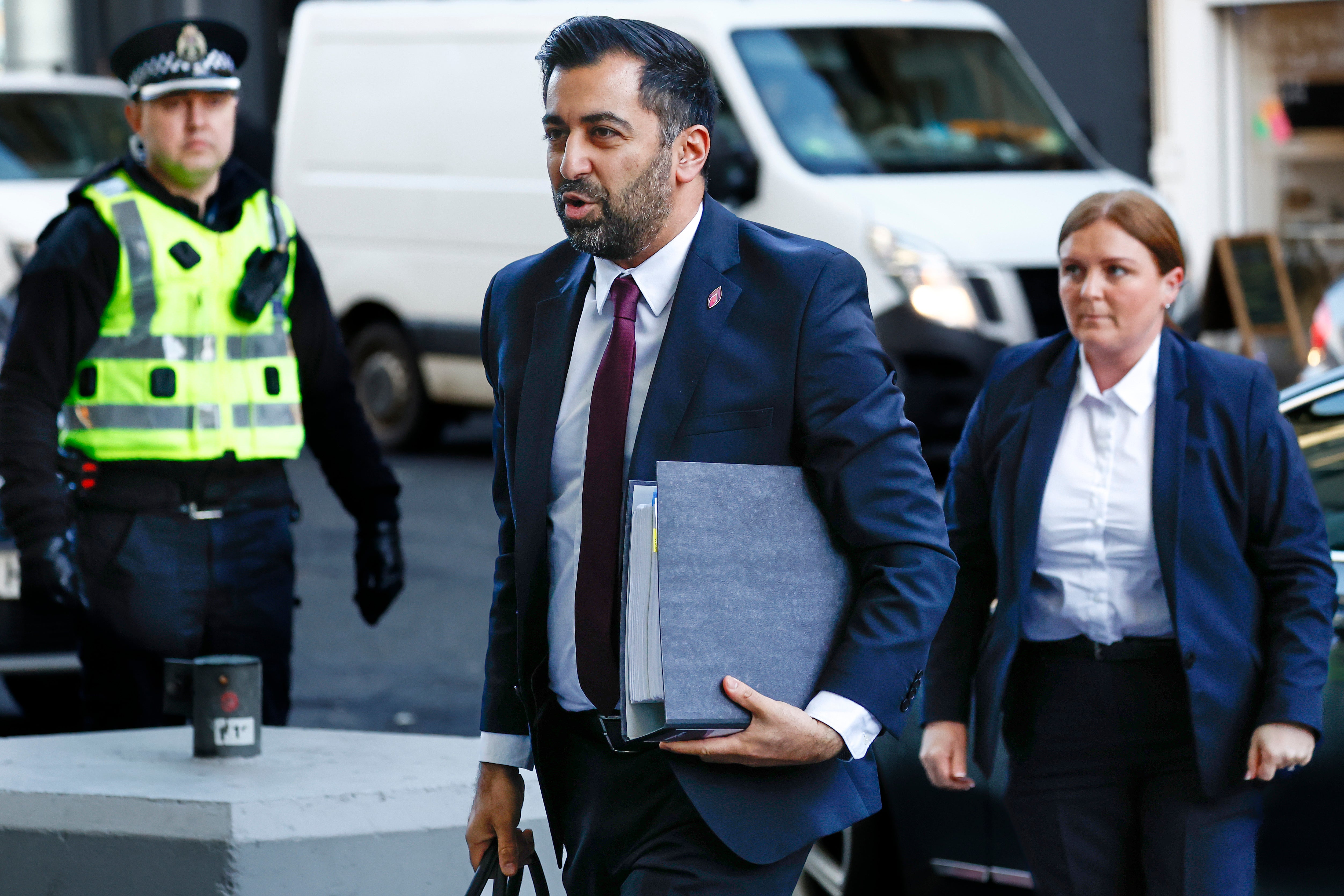 Humza Yousaf arriving at the Covid public inquiry on Thursday