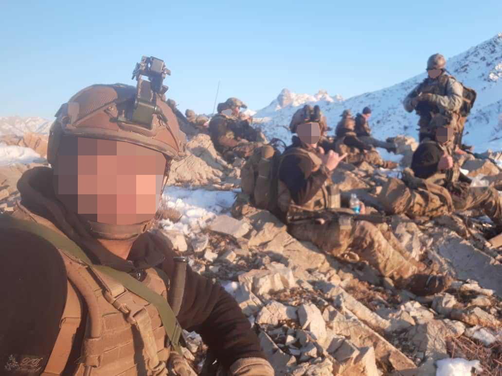 ‘Habibullah’, pictured with Afghan special forces, went on to join high-level missions with British troops in the fight against the Taliban
