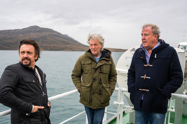 <p>Richard Hammond, James May, Jeremy Clarkson in ‘The Grand Tour’</p>