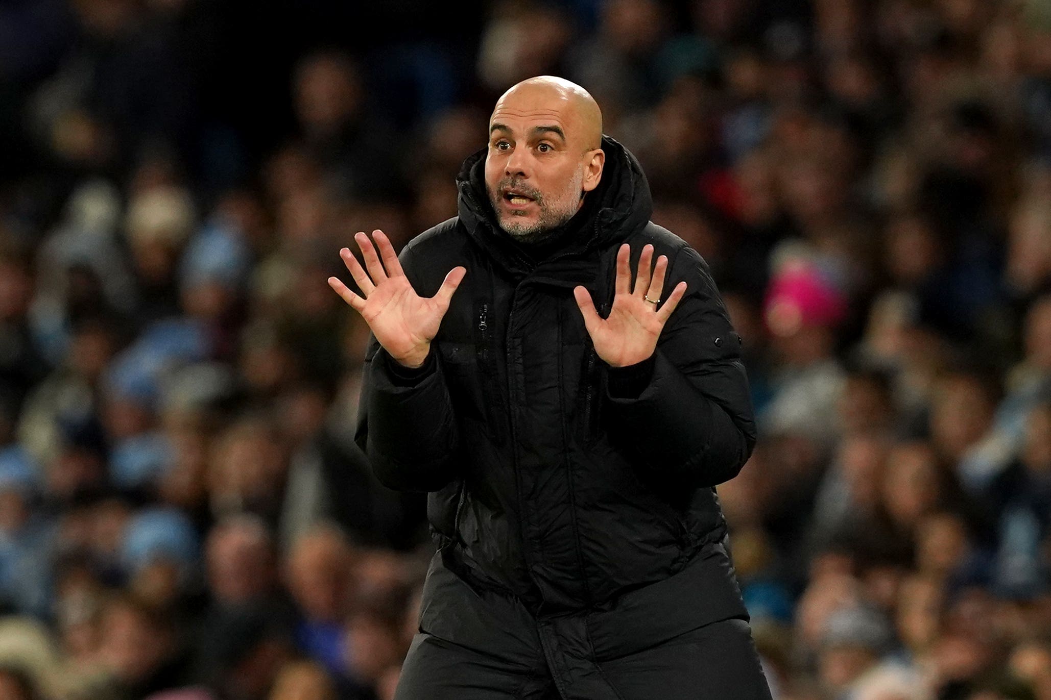 Pep Guardiola has warned Manchester United appointing Omar Berrada is no instant guarantee of success (Martin Rickett/PA)