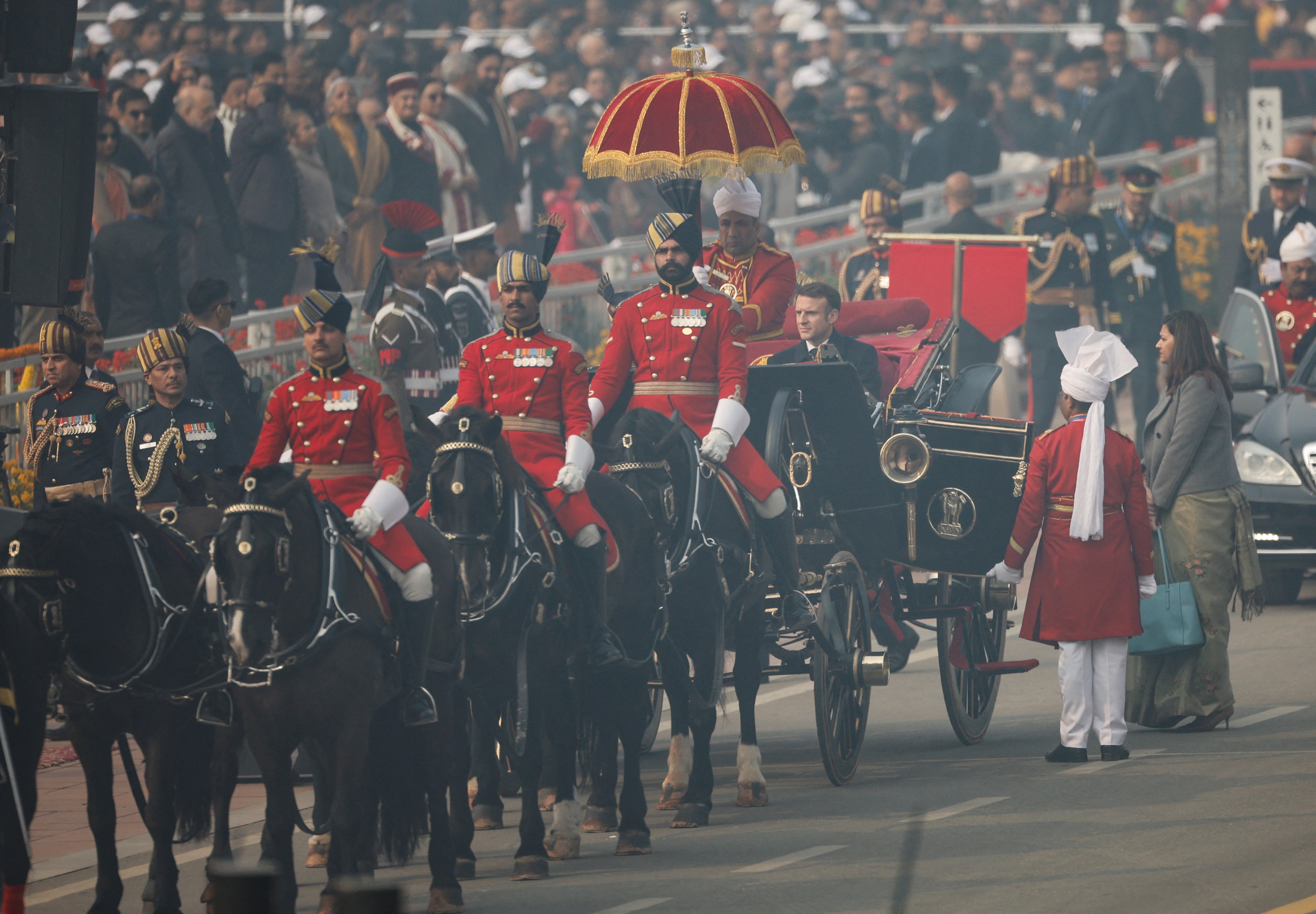 French President Emmanuel Macron attends Republic Day celebrations in New Delhi, India