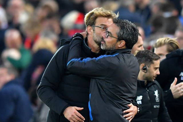 Liverpool manager Jurgen Klopp has a long-term friendship with Norwich boss David Wagner (Dave Howarth/PA)