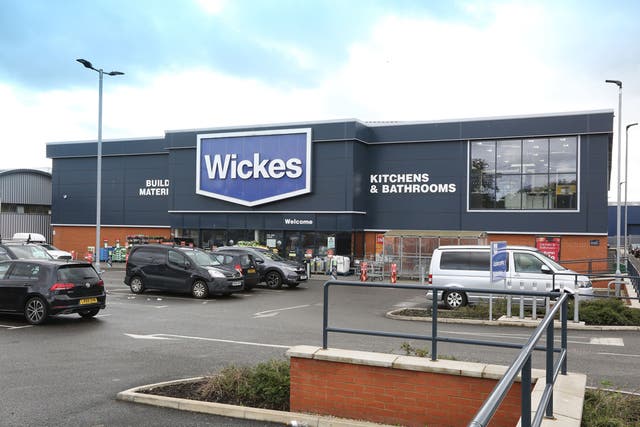 Wickes’ core trade and DIY business saw like-for-like sales rise 0.1% for the year (Wickes/PA)