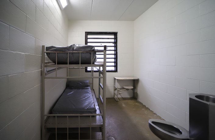 A typical cell in FCI Tallahassee, a low-security women’s prison in Florida