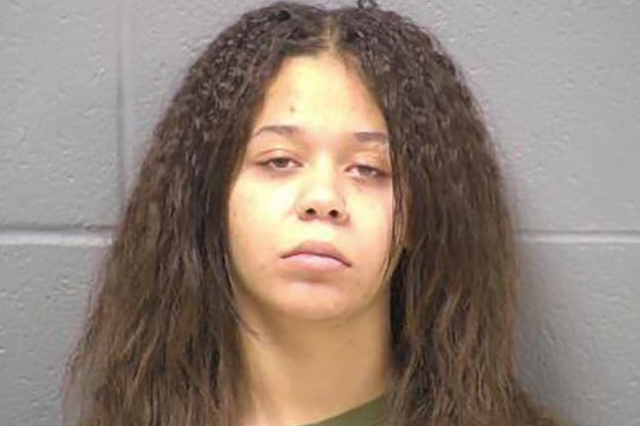 <p>Kyleigh Cleveland, 21, the girlfriend of Romeo Nance who is suspected of killing eight people in Joliet, Illinois on Sunday</p>