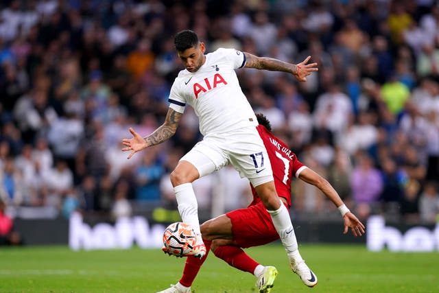 Cristian Romero will captain Tottenham again in Son Heung-min’s absence (John Walton/PA)