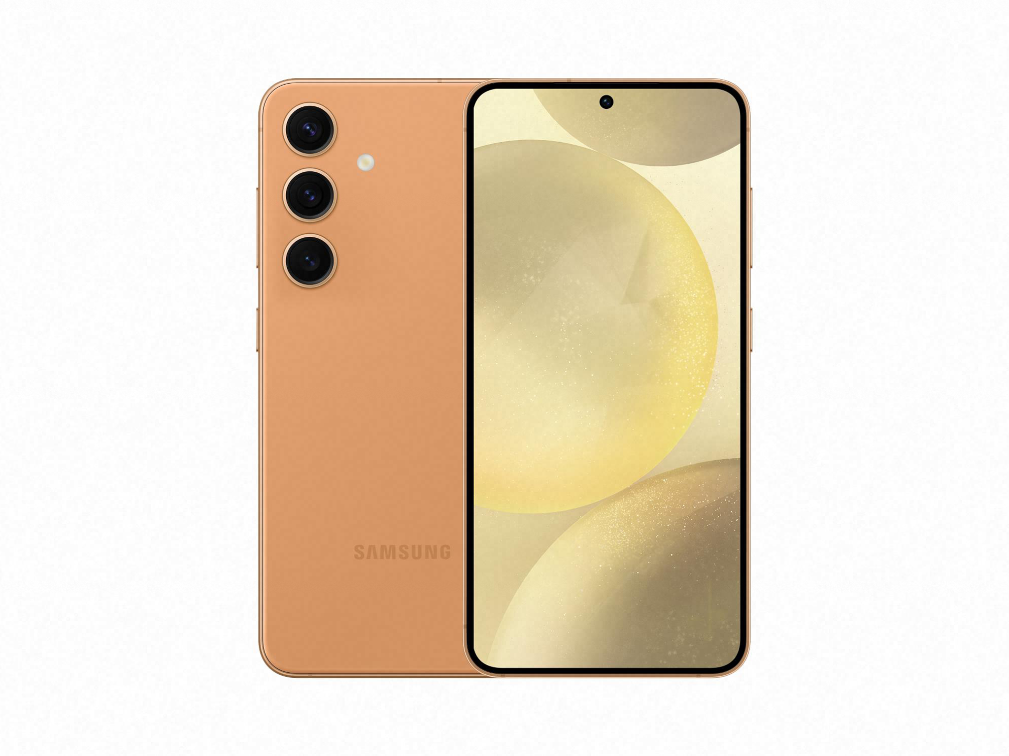 Samsung Galaxy S24 in sandstone orange