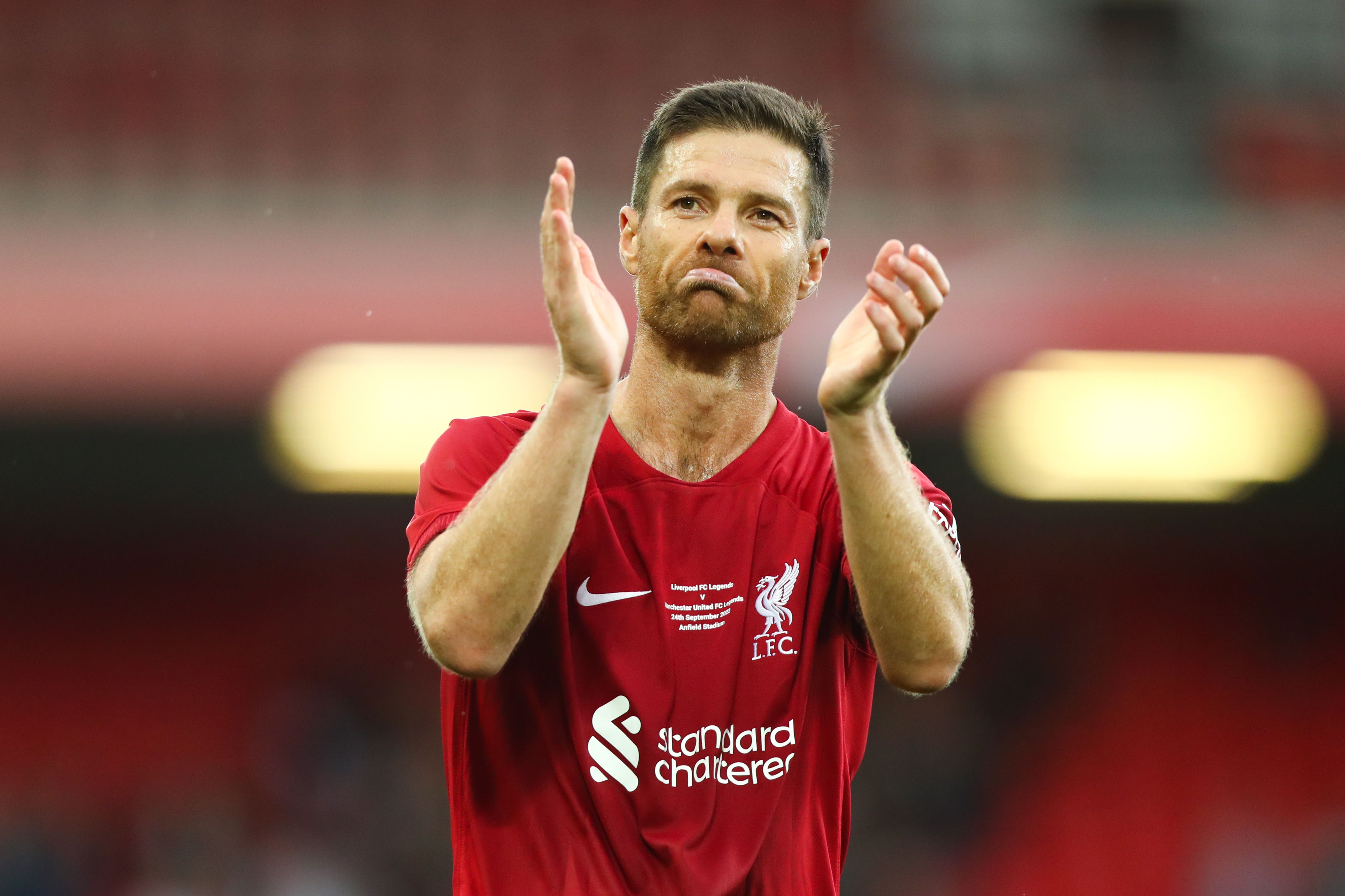 Bayer Leverkusen coach Xabi Alonso during a Liverpool Legends game