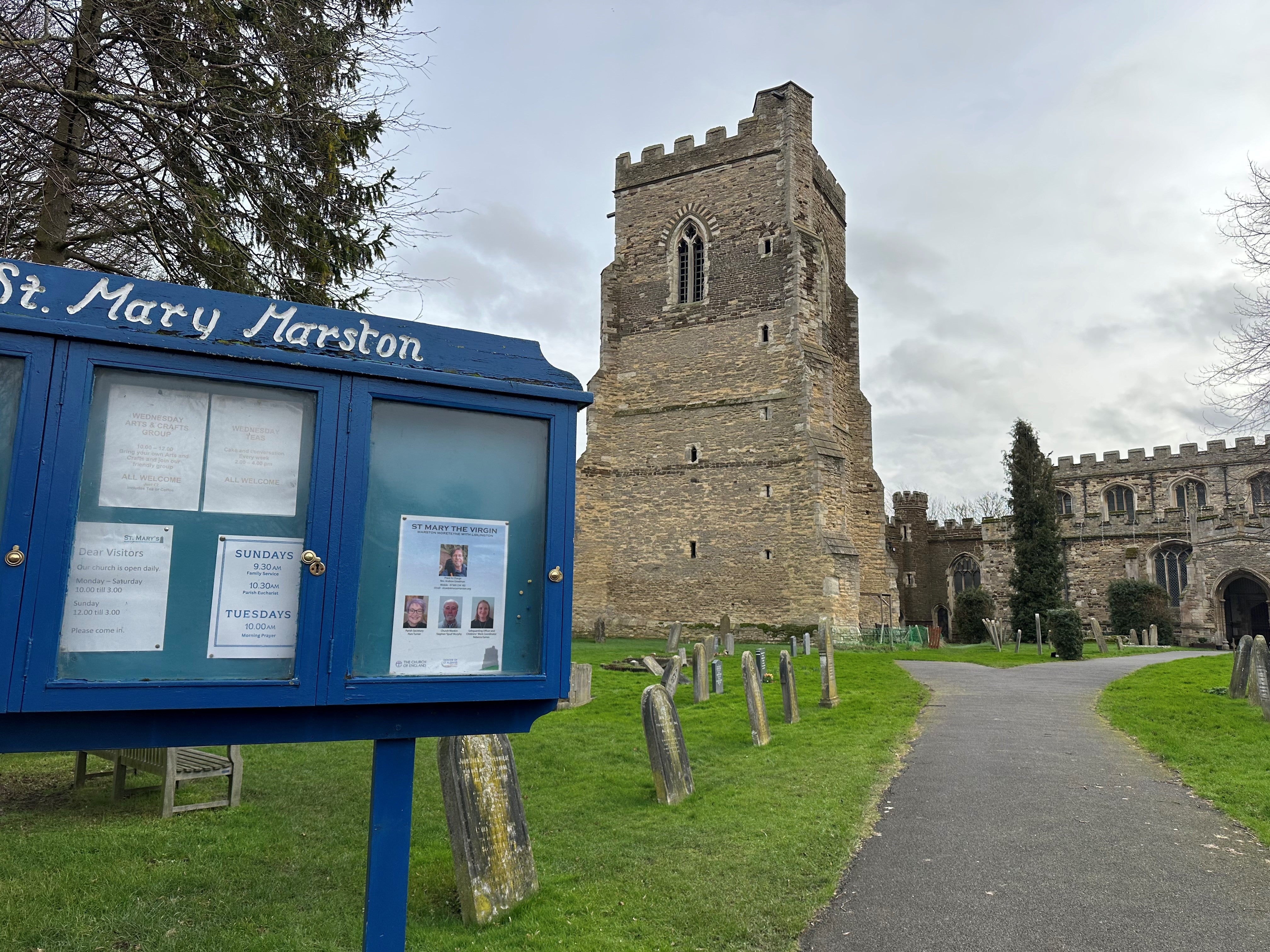 The bells of St Mary’s Church rang out for Captain Tom’s funeral, a two-minute walk from The Old Rectory